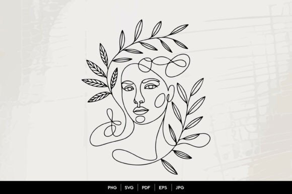 Abstract Woman Botanical Face Art: A Designer's Guide to Elegant Line Work