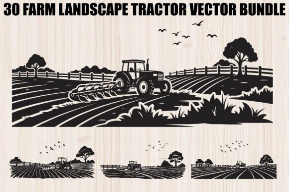 Rustic Charm in Every Detail: The Farm Landscape Tractor Bundle