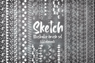 Sketch Illustrator Brush Set: 100+ Elements for Creative Projects