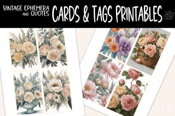 The Enduring Charm of Vintage Floral Cards & Ephemera Tags