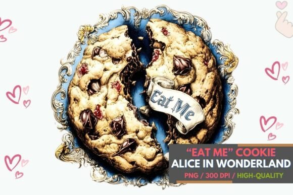 Vintage Eat Me Cookie Fantasy Art PNG: A Designer's Guide
